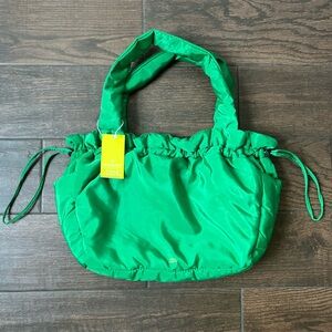 Vince Camuto Green nylon drawstring tote bag